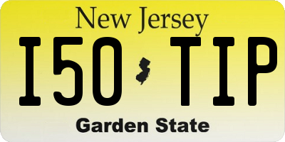NJ license plate I50TIP