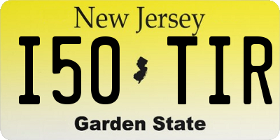 NJ license plate I50TIR