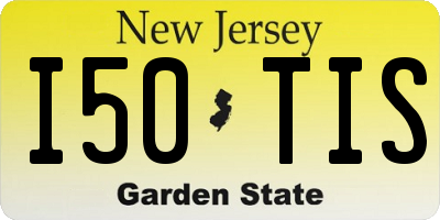 NJ license plate I50TIS