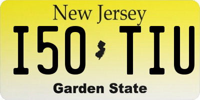 NJ license plate I50TIU