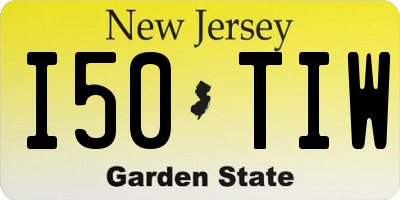 NJ license plate I50TIW