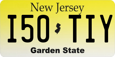 NJ license plate I50TIY
