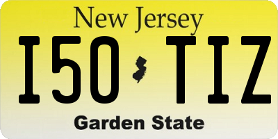 NJ license plate I50TIZ