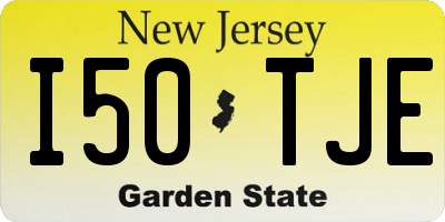 NJ license plate I50TJE