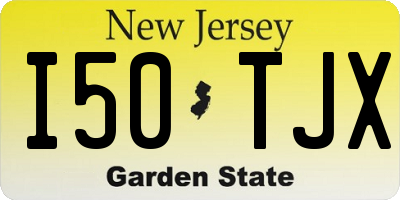 NJ license plate I50TJX