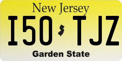 NJ license plate I50TJZ