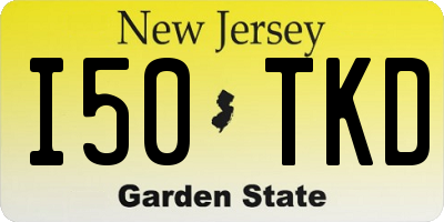 NJ license plate I50TKD