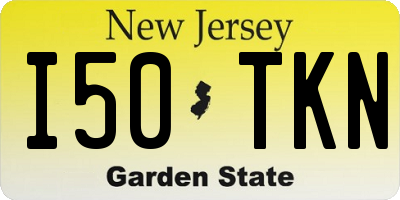 NJ license plate I50TKN