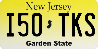 NJ license plate I50TKS