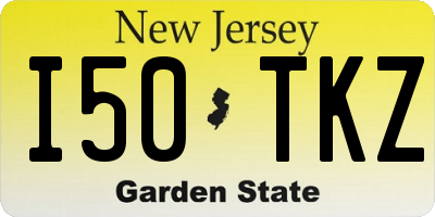NJ license plate I50TKZ