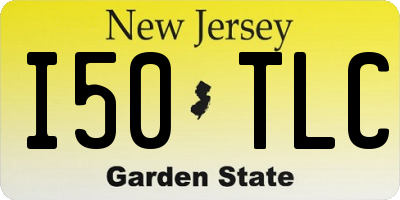 NJ license plate I50TLC