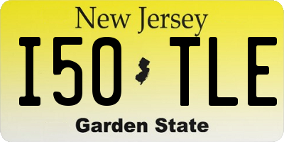 NJ license plate I50TLE