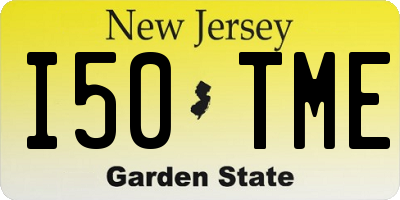 NJ license plate I50TME