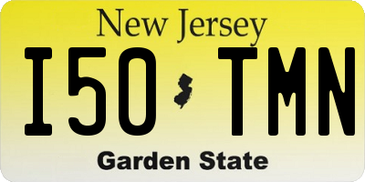 NJ license plate I50TMN