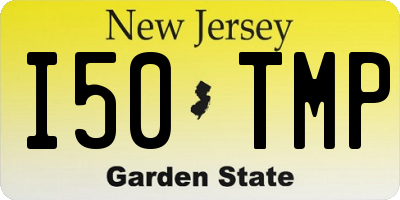 NJ license plate I50TMP