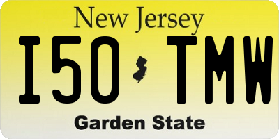 NJ license plate I50TMW