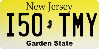 NJ license plate I50TMY