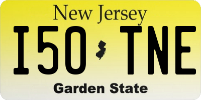 NJ license plate I50TNE