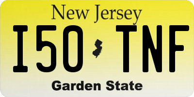 NJ license plate I50TNF