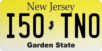 NJ license plate I50TNO