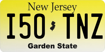 NJ license plate I50TNZ