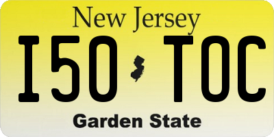 NJ license plate I50TOC
