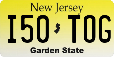 NJ license plate I50TOG