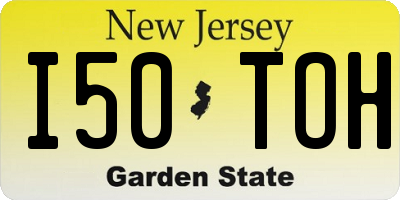 NJ license plate I50TOH