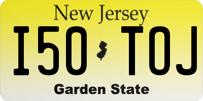 NJ license plate I50TOJ