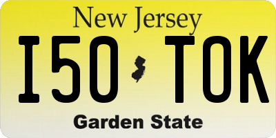 NJ license plate I50TOK