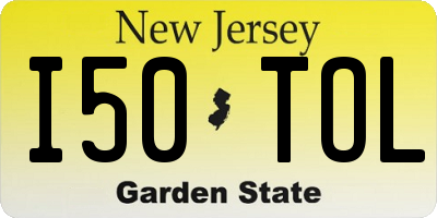 NJ license plate I50TOL