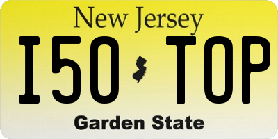 NJ license plate I50TOP