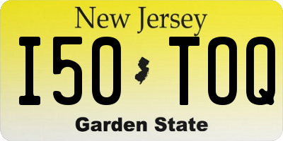 NJ license plate I50TOQ