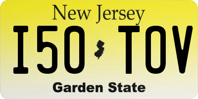 NJ license plate I50TOV