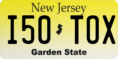 NJ license plate I50TOX