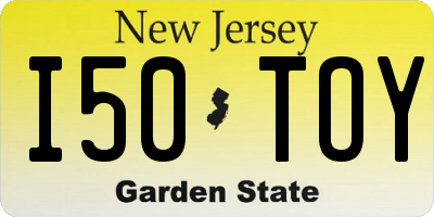 NJ license plate I50TOY
