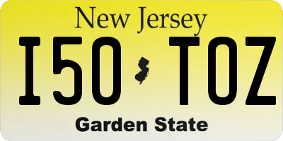 NJ license plate I50TOZ