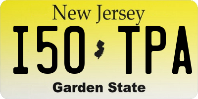 NJ license plate I50TPA