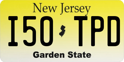 NJ license plate I50TPD