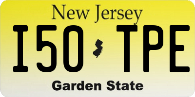 NJ license plate I50TPE