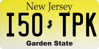NJ license plate I50TPK