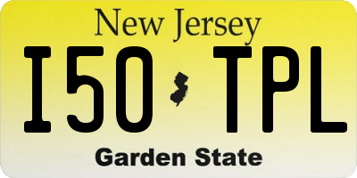 NJ license plate I50TPL