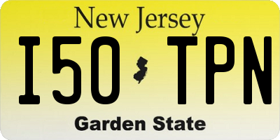 NJ license plate I50TPN