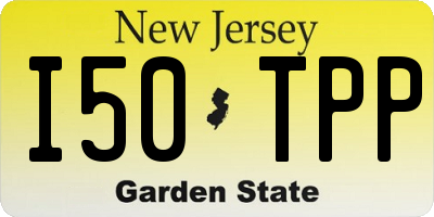 NJ license plate I50TPP