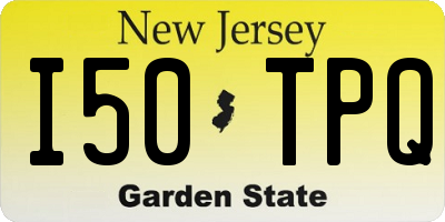 NJ license plate I50TPQ