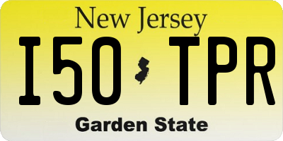 NJ license plate I50TPR