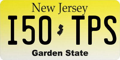 NJ license plate I50TPS