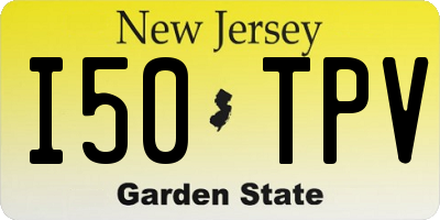 NJ license plate I50TPV