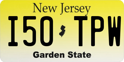 NJ license plate I50TPW