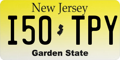 NJ license plate I50TPY